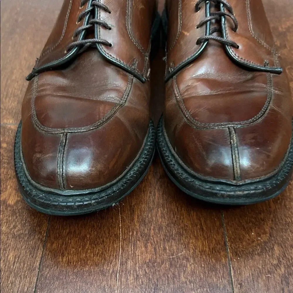 Allen Edmonds Brown Leather Derby Oxfords, Size 10